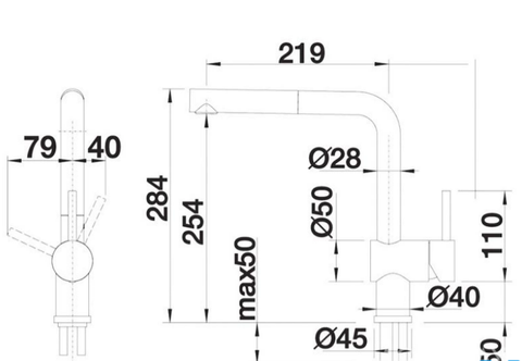 Vòi Rửa Chén Blanco Linus-S-Chrome