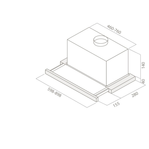 Máy Hút Mùi Bán Âm Tủ  ELICA ELITE 14 GRIX