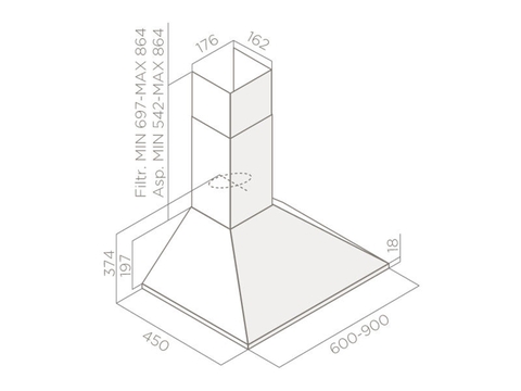 Máy Hút Mùi Áp Tường ELICA MISSY