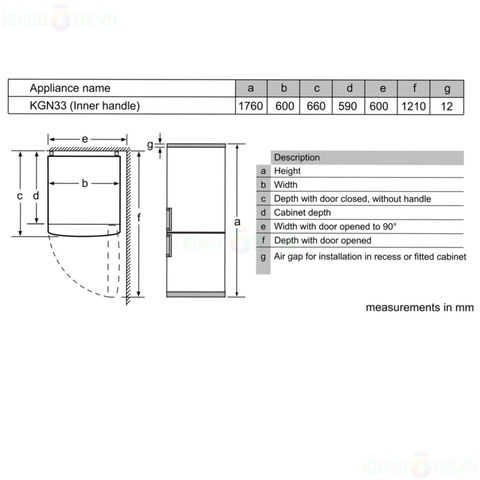Tủ Lạnh BOSCH KGN33NL20G