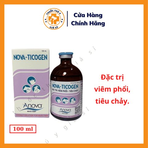 Nova Ticogen 100ml Đặc Trị Viêm Phổi Tiêu Chảy