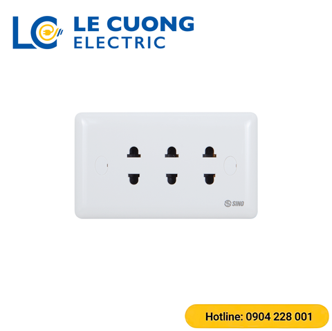 3 ổ cắm 2 chấu S19   Sino