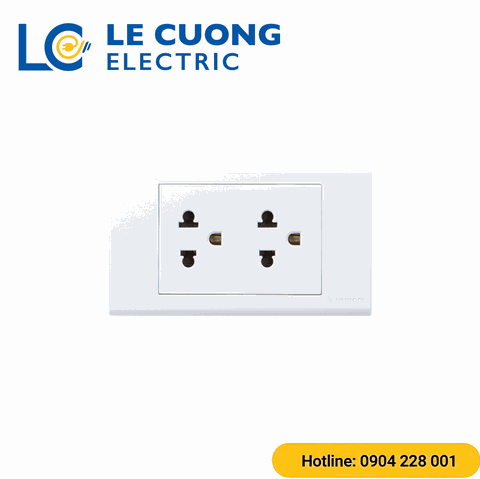 Ổ cắm đôi 3 chấu S18 Sino