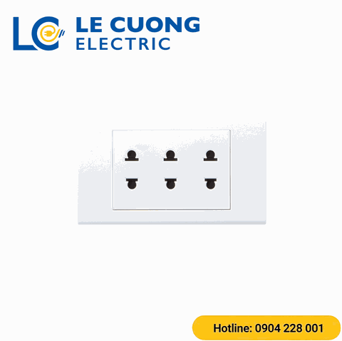 3 ổ cắm 2 chấu S18 Sino
