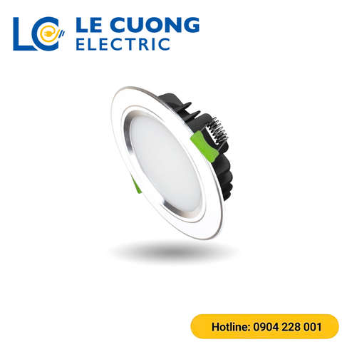Đèn led âm trần Kingeco mặt phẳng viền bạc Kingled
