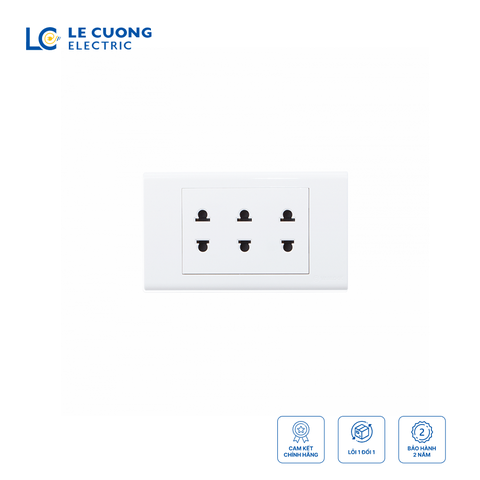 3 ổ cắm 2 chấu S18 Sino