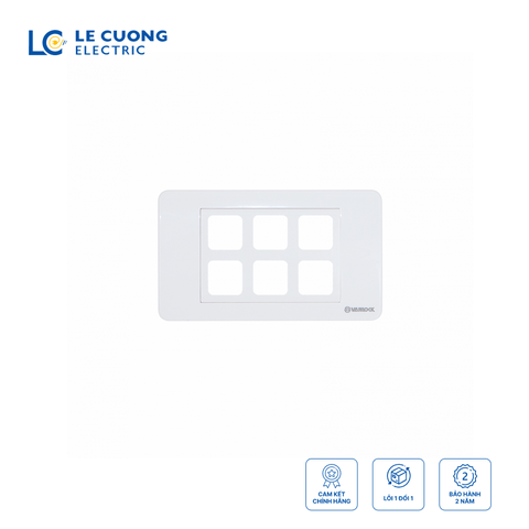 Mặt 6 công tắc S18A Sino