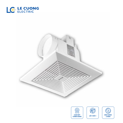 Quạt thông gió âm trần Grineu 25x25 hút ngang