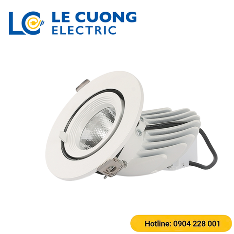 Đèn LED âm trần Downlight xoay góc AT18 Rạng Đông