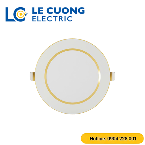 Đèn LED âm trần Downlight AT58 viền vàng Rạng Đông