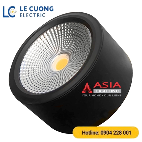 Đèn ống bơ nổi thân ngắn Asia vỏ đen