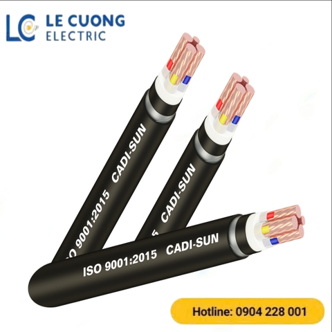 Cáp đồng 4 ruột CXV 3x6+1x4 (Cu/XLPE/PVC) - Cadisun