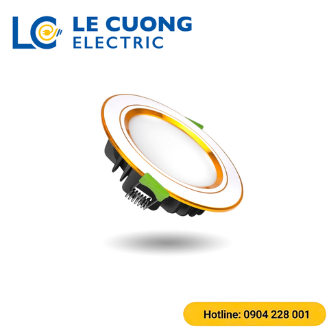 Đèn led âm trần DOB KINGECO mặt phẳng viền vàng Kingled