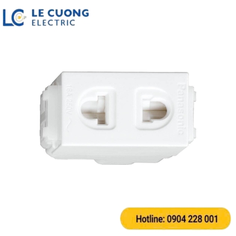Hạt ổ cắm đơn 2 chấu Panasonic dòng Wide