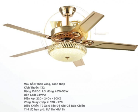 Quạt trần đèn 5 cánh Duc Minh JSM.20