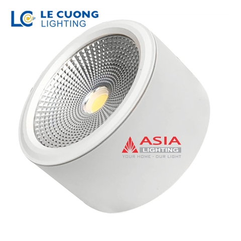 Đèn ống bơ nổi thân ngắn Asia vỏ trắng