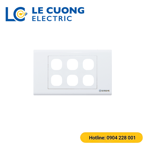 Mặt 6 công tắc S18 Sino
