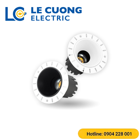 Đèn led âm trần chiếu rọi Zircon có viền Kingled