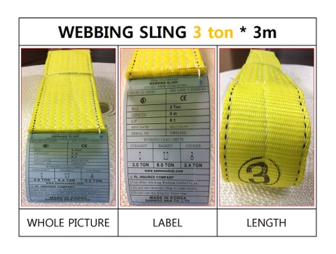 Dây cẩu hàng Samwoo 3 tấn 3m