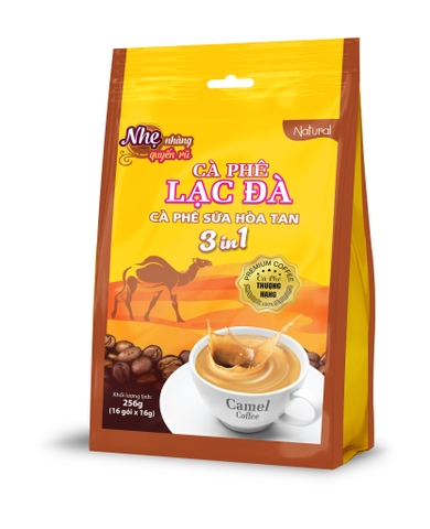 CÀ PHÊ CAMEL 3IN1 NHẸ NHÀNG quyến rũ - Túi 16 gói