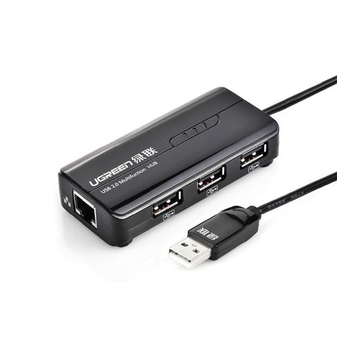 Bộ chia 3 cổng USB 2.0 và 1 cổng Ethernet 10/100Mbps Ugreen 20264