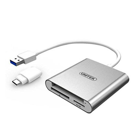 Đầu đọc thẻ nhớ chuẩn Type C USB 3.0 vỏ nhôm Unitek Y9313D