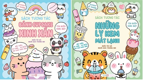 Combo Sách Tương Tác: Những Ly Kem Mát Lạnh, Bách Cupcake Xinh Xắn (2 Cuốn)