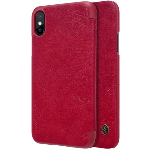 Bao Da Nillkin QIN Cho iPhone Xs Max (Màu Đỏ)
