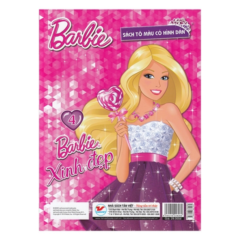 Barbie Xinh Đẹp 4 (Sách Tô Màu Có Hình Dán)