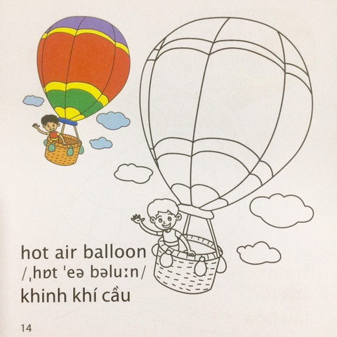 Bé Tập Tô Màu - Khinh Khí Cầu Bay Cao