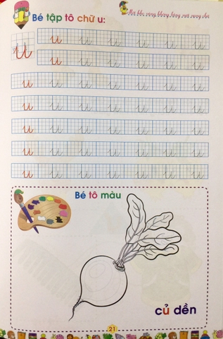 Bé Vào Lớp 1 - Tập Tô Chữ Cái - Quyển 3