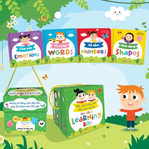 Boxset Sách Tiếng Anh Đầu Tiên Của Bé - My First Learning Box (Hộp 4 Cuốn)