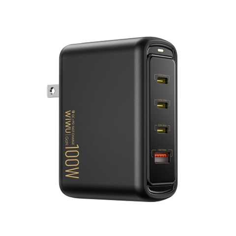 Củ Sạc Nhanh WiWU WARRIORS 100W QC+PD GAN WI-U022W 1A+3C - Hàng Chính Hãng