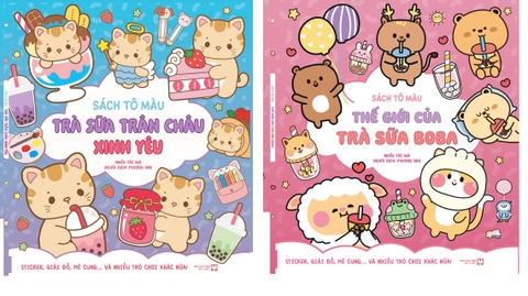 Combo Sách Tô Màu Trà Sữa Boba: Thế Giới Của Trà Sữa Boba, Trà Sữa Trân Châu Xinh Yêu (02 Cuốn)