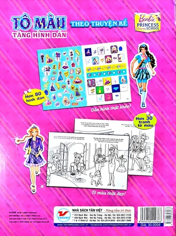 Tô Màu Theo Truyện Kể - Barbie Công Chúa Học Đường