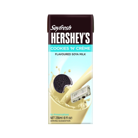 Sữa Đậu Nành Hersheys Soyfresh Vị Cookies N Crème 236 ml