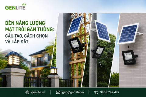 Đèn năng lượng mặt trời gắn tường: Cấu tạo, cách chọn và lắp đặt
