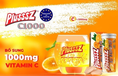 🍊 Plusssz C1000 - Giải pháp hoàn hảo cho nhu cầu vitamin C hàng ngày! 🍊