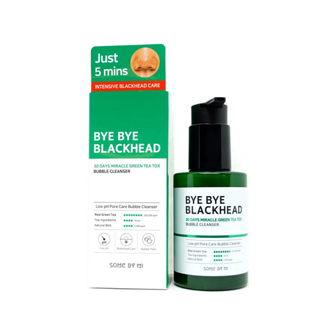 Sữa Rửa Mặt Sủi Bọt Trị Mụn Đầu Đen SOME BY MI Bye Bye Blackhead 30 Days Miracle Green Tea Tox Bubble Cleanser - 120ml