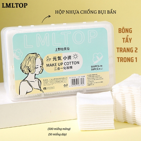 TOP-008 Bông Tẩy Trang 2 Trong 1 LMLTOP 500 Miếng