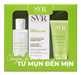 Combo SVR Sebiaclear Serum 30ml + Eau Mic 75ml+ GM 55ml