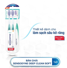 Bàn Chải Đánh Răng Sensodyne Deep Clean Soft 3 Pack