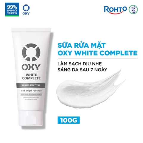 (Rohto) Kem Rửa Mặt Oxy White Complete 100g