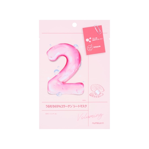 Mặt Nạ Numbzin No.2 Water Collagen 65% Voluming Sheet Mask 33ml