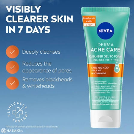 Sữa Rửa Mặt Nivea Derma Acne Cleanser Gel To Foam 90ml