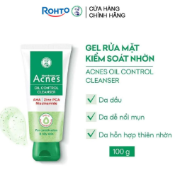 (Rohto) Gel Rửa Mặt Acnes Oil Control Cleanser 100g