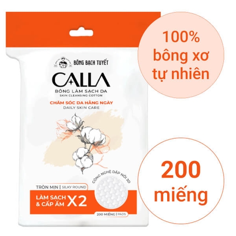 Bông Tẩy Trang Calla 3D Túi 200 Miếng