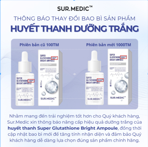 Tinh Chất Sur.medic TM Super Glutathion 1000TM Bright Ampoule 32ml