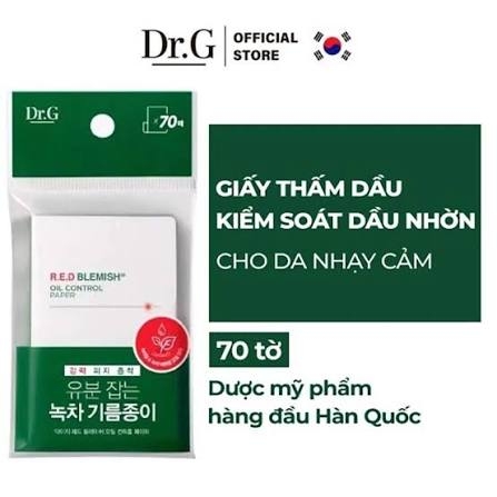 Giấy Thấm Dầu Dr.G R.E.D Blemish Oil Control Paper 70 Miếng