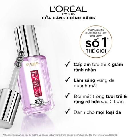 Dưỡng Chất Dưỡng Da Vùng Mắt Loreal Revitalift Hyaluronic Acid Eye Serum 20ml